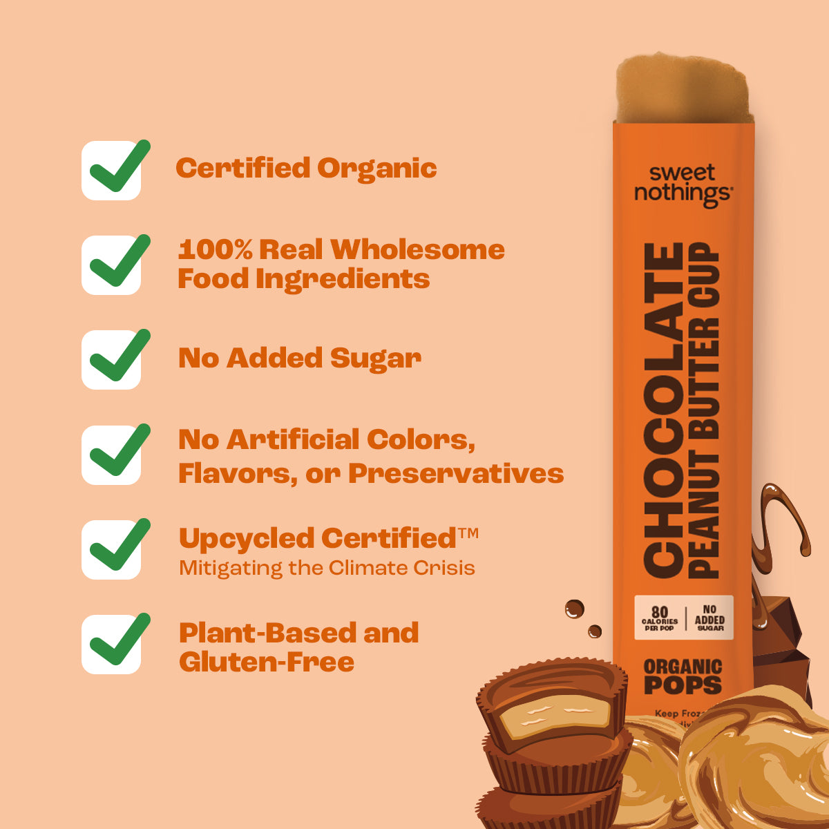 Chocolate Peanut Butter Cup Dessert Pops