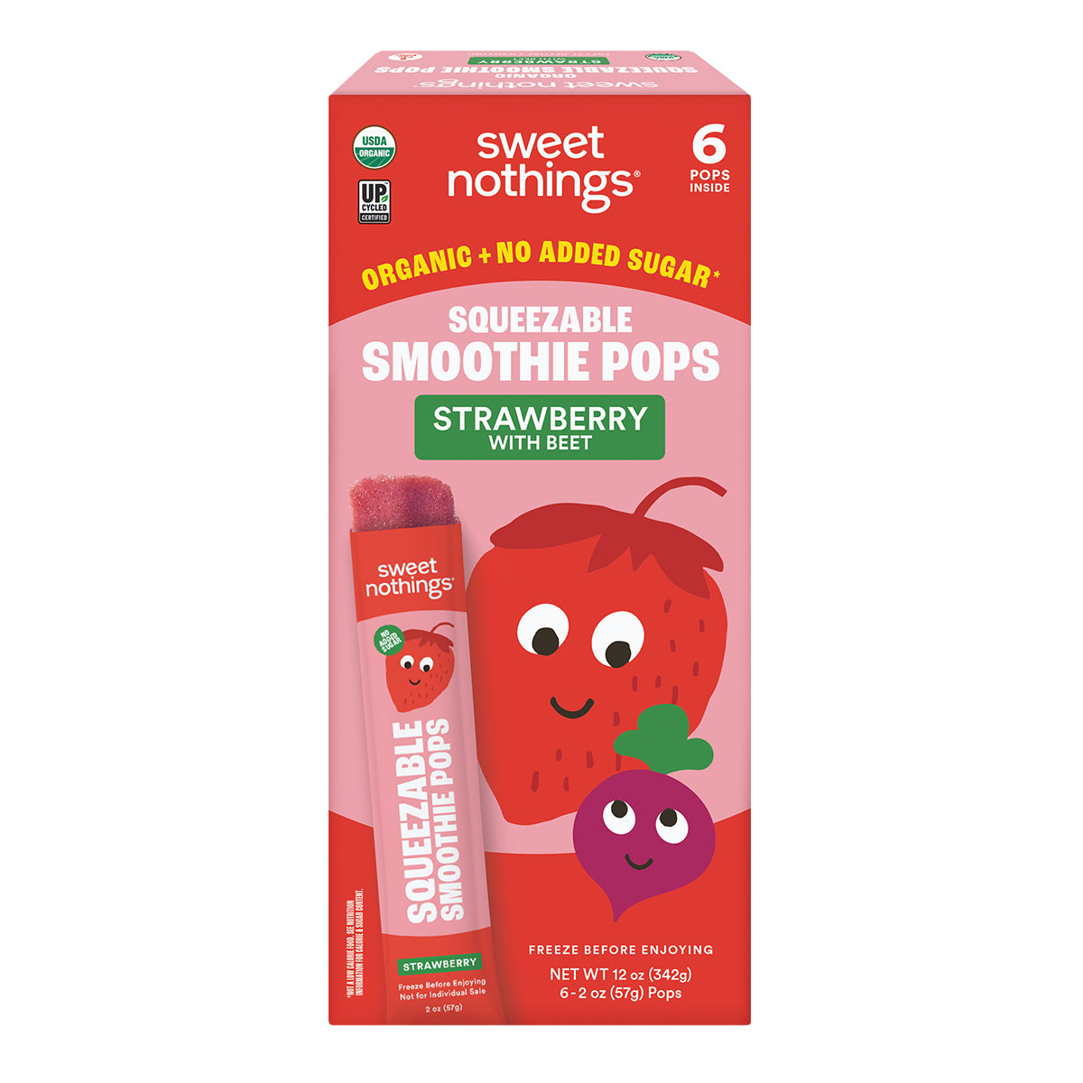 Strawberry Beet Squeezable Smoothie Pops