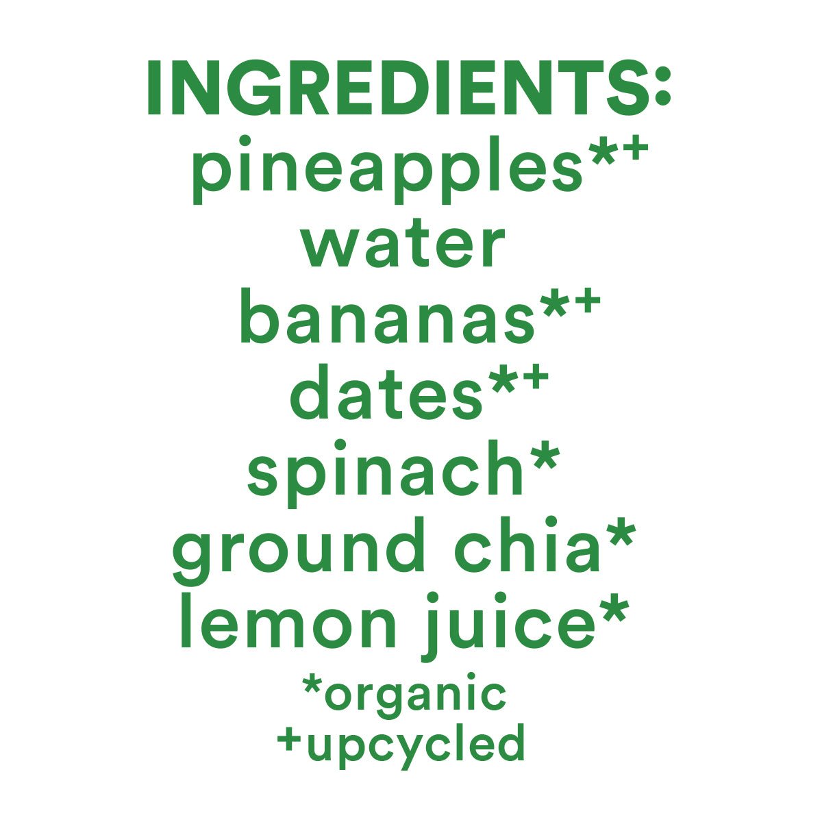 Pineapple Spinach Squeezable Smoothie